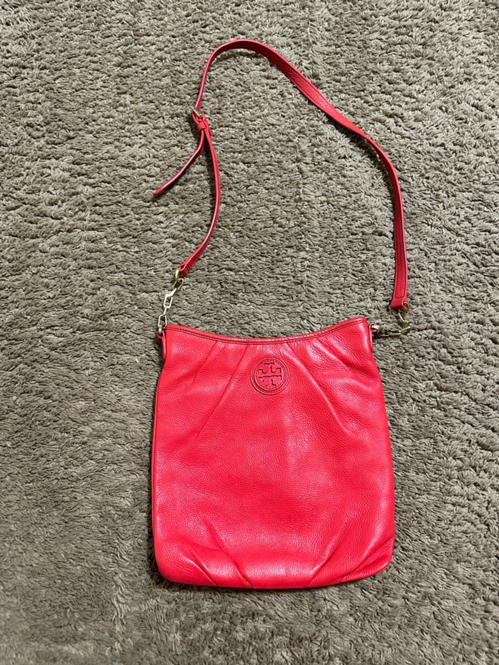 Vintage Tory Burch “triple red” Crossbody Bag 00s